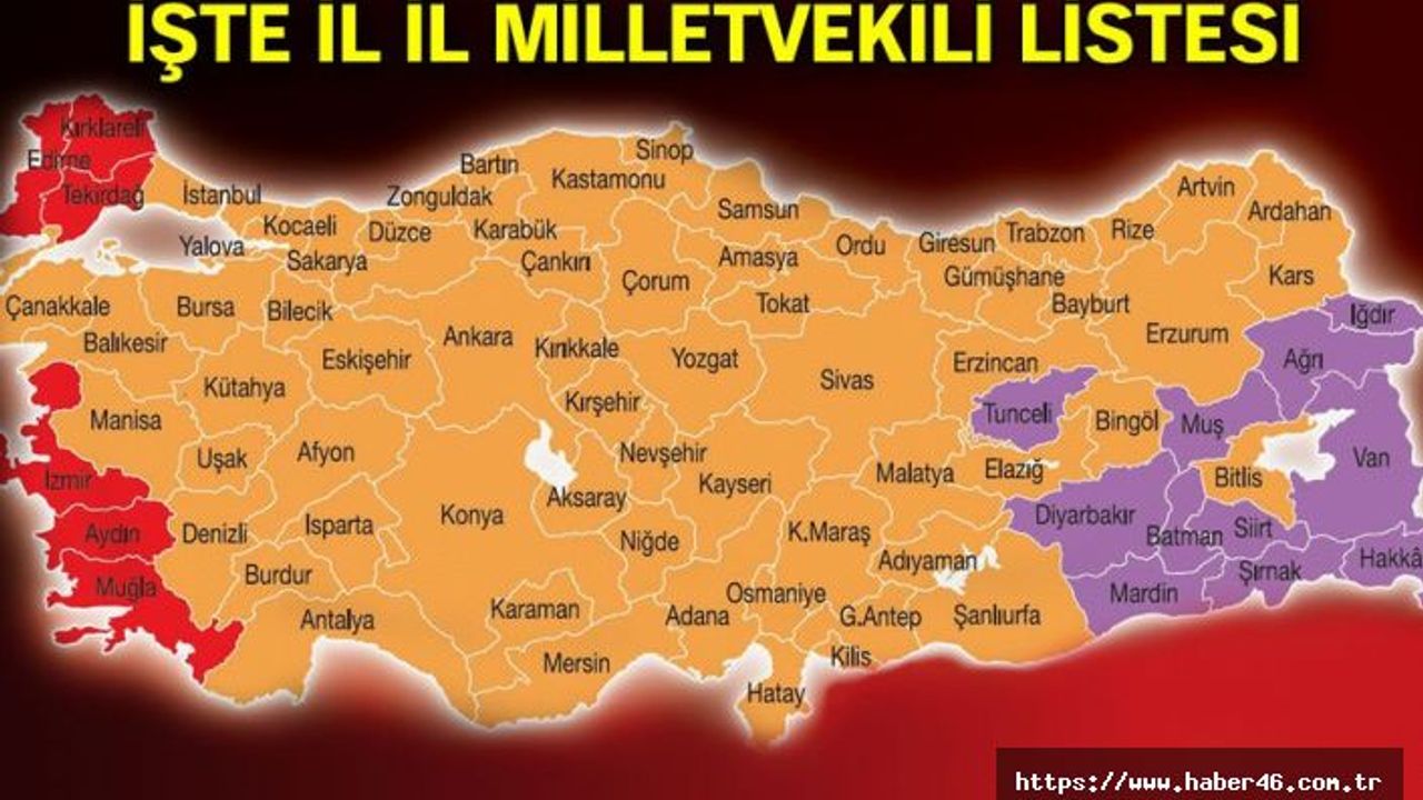 Ak Parti hangi ilden kaç milletvekili çıkardı il il tam liste