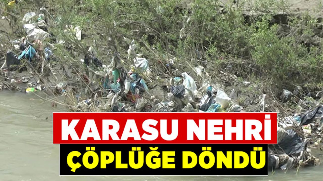 Karasu Nehri'ndek çöpler vatandaşın tepkisi çekti
