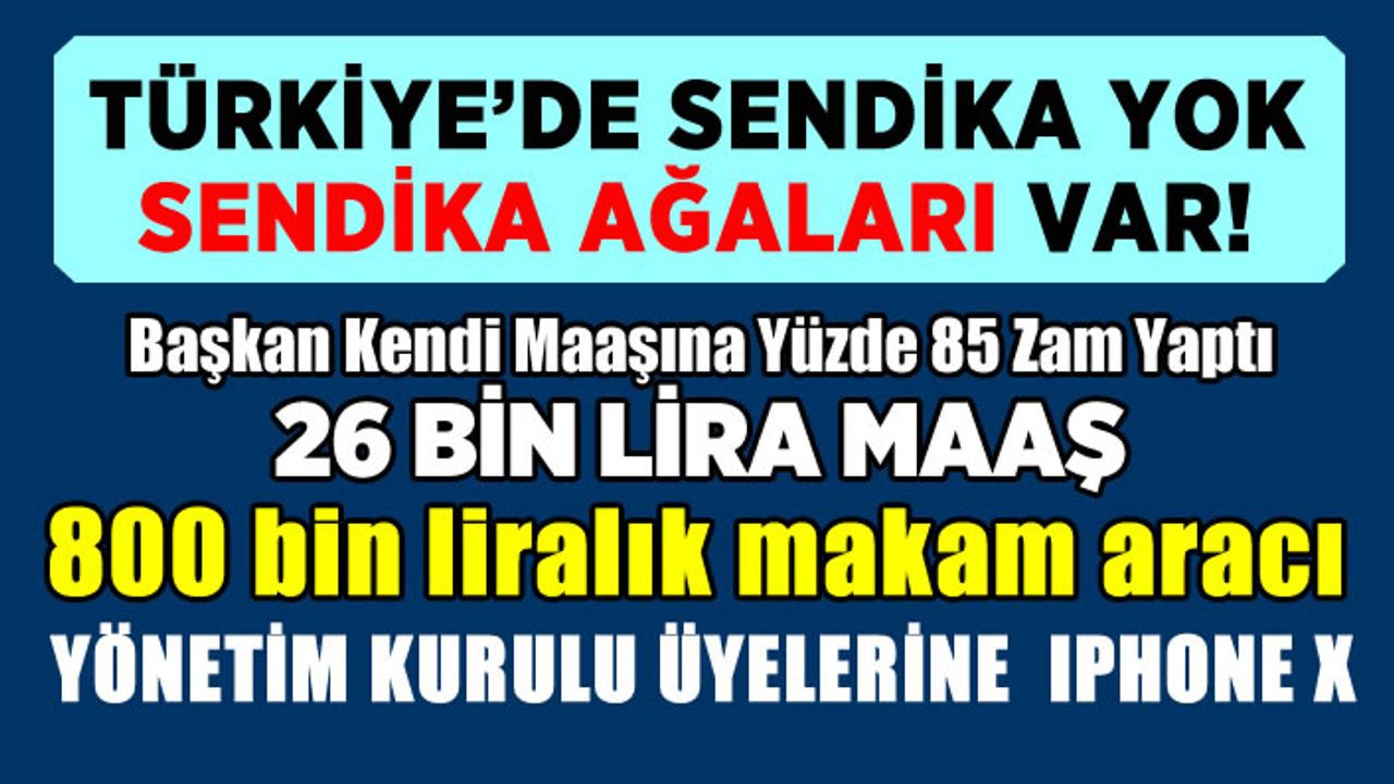 Türkiye'de sendika yok sendika ağaları var
