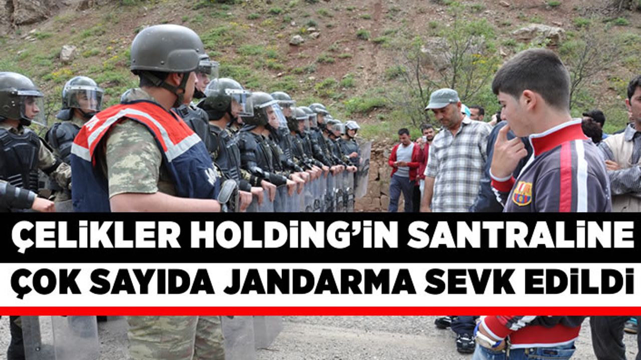 Çelikler Holding önünde santral eylemi başladı