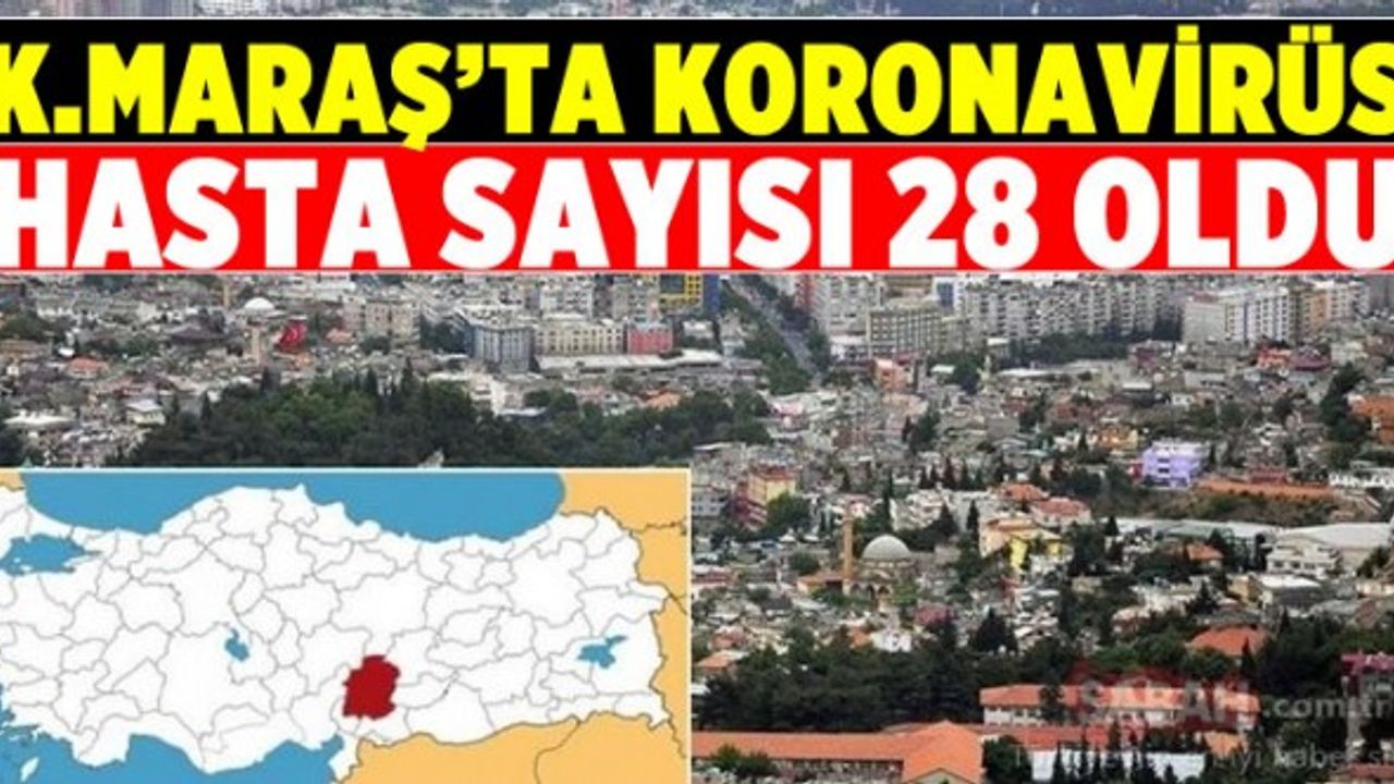 Kahramanmaraş'da koronavirüs hasta sayısı 28 oldu