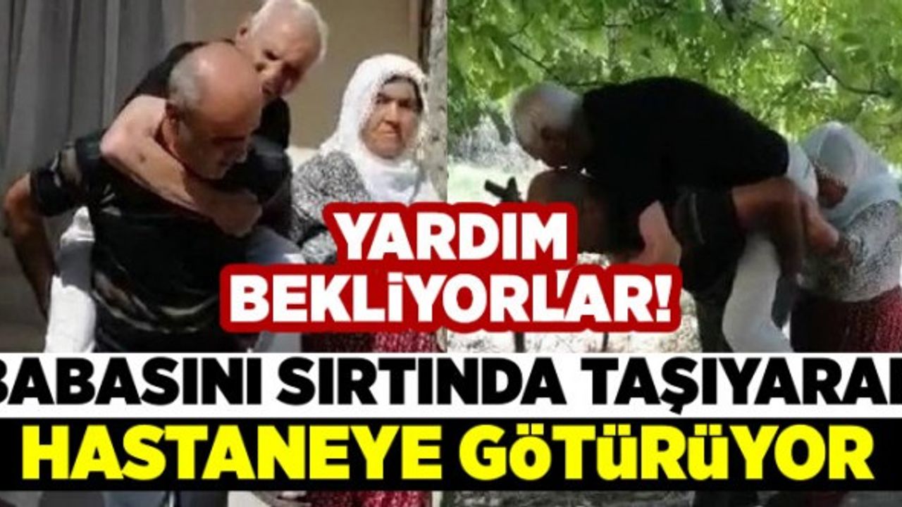 Tunceli'de babasını hastaneye sırtında yaşıyor!