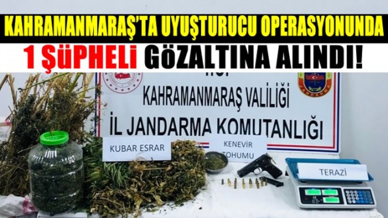 Kahramanmaraş'ta evinde uyuşturucu bulunan şüpheli gözaltına alındı!