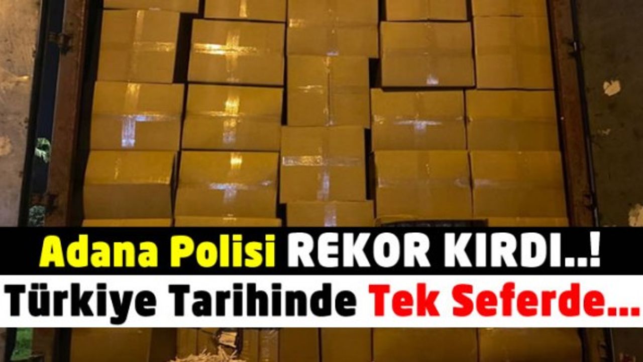 Adana polisi Türkiye rekoru kırdı!