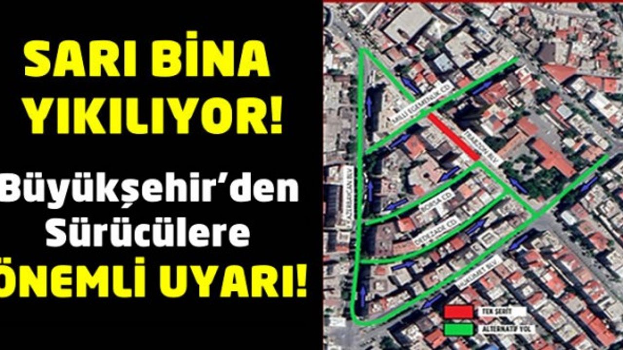 Kahramanmaraş'ta Özel idare binası yıkılıyor sürücülere önemli uyarı!