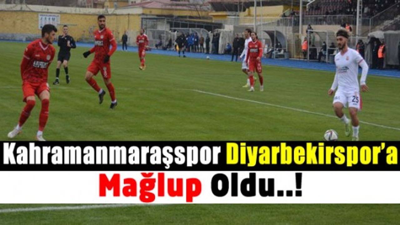 Kahramanmaraşspor Diyarbekir Stadyumu'ndan Eli Boş Döndü!