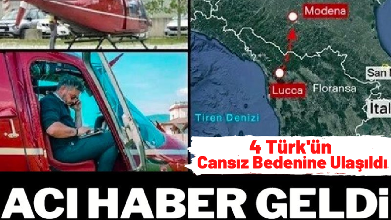 İtalya’da Kaybolan Helikopterden 4 Türk'ün Acı Haberi Geldi!