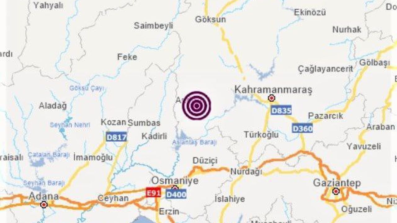 Andırın’da 2.2 şiddetinde deprem oldu!