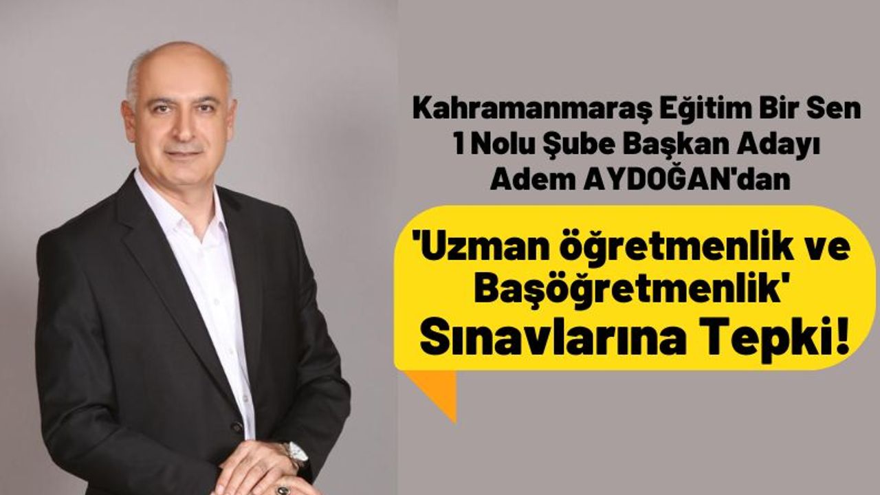 Adem Aydoğan: '20 yılını dolduran her öğretmene Başöğretmen unvanı verilmelidir'