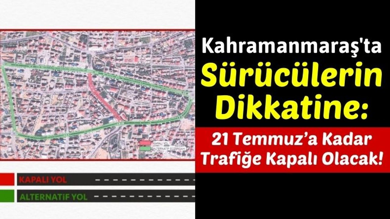 Kahramanmaraş'ta Asfalt Çalışması: Cadde Çift Yönlü Trafiğe Kapatıldı!