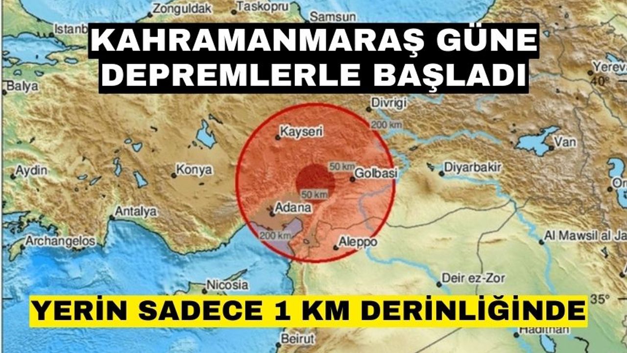 Kahramanmaraş'ta yüzeye 1 km yakınlıktaki deprem korkuttu