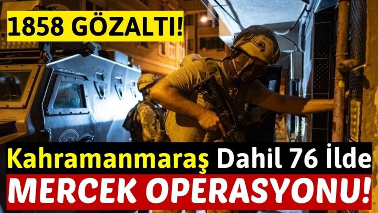 Kahramanmaraş'ta Silah Kaçakçılarına 'Mercek' Operasyonu!