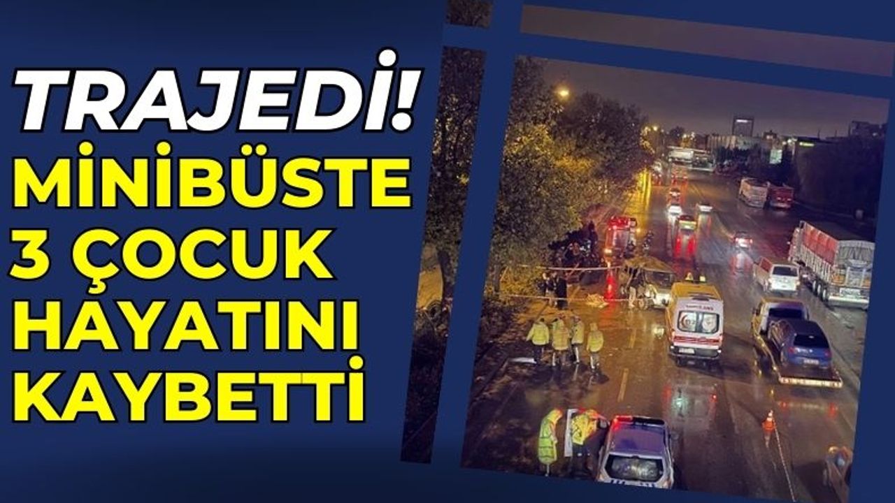 Konya'da Ağaca Çarpan Minibüs 3 Çocuğa Mezar Oldu!