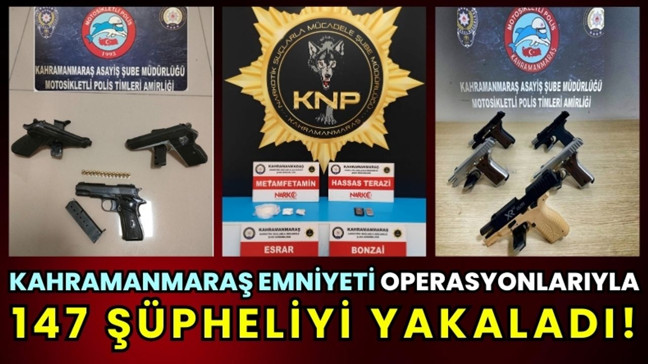 Kahramanmaraş'ta Bir Haftalık Operasyonlarda 37 Suçlu Tutuklandı!
