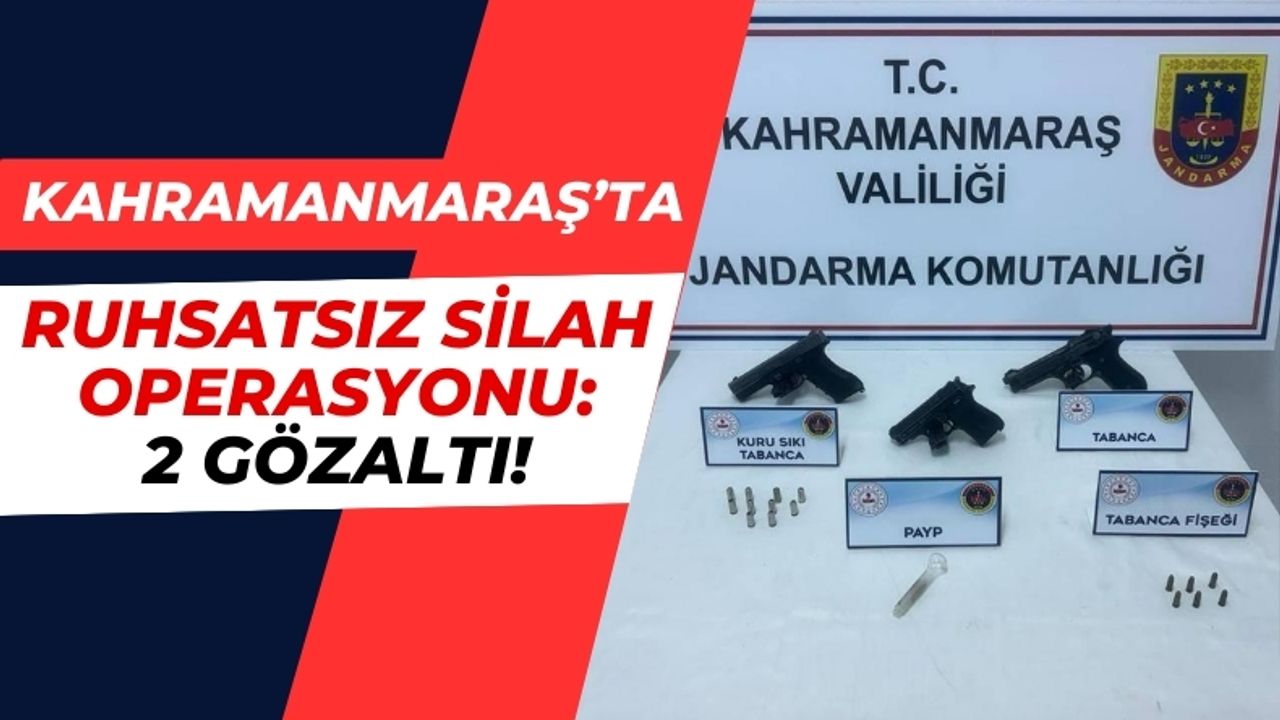 Kahramanmaraş'ta Jandarma Ruhsatsız Silahlara El Koydu!