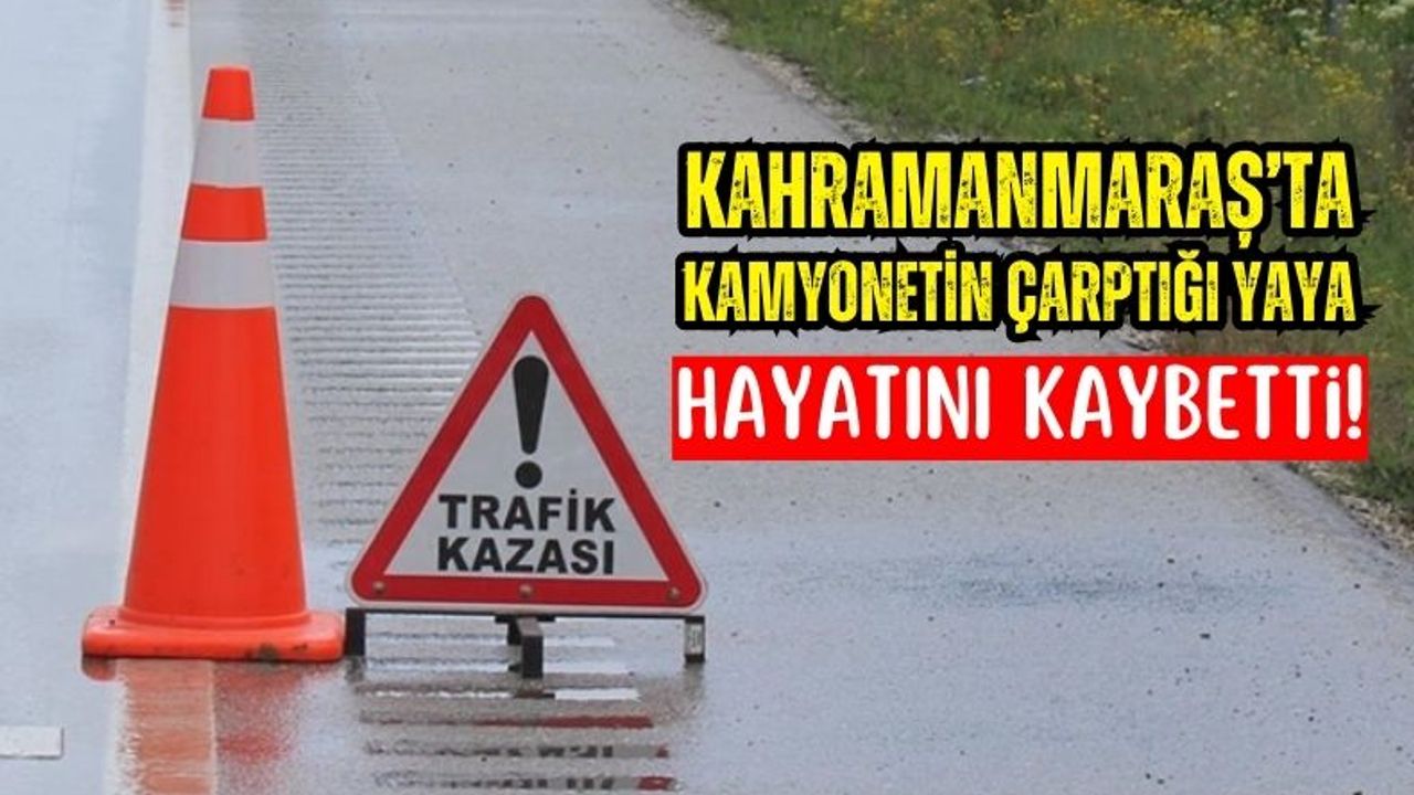 Kahramanmaraş'ta Kamyonet Kazasında 1 Kişi  Hayatını Kaybetti!