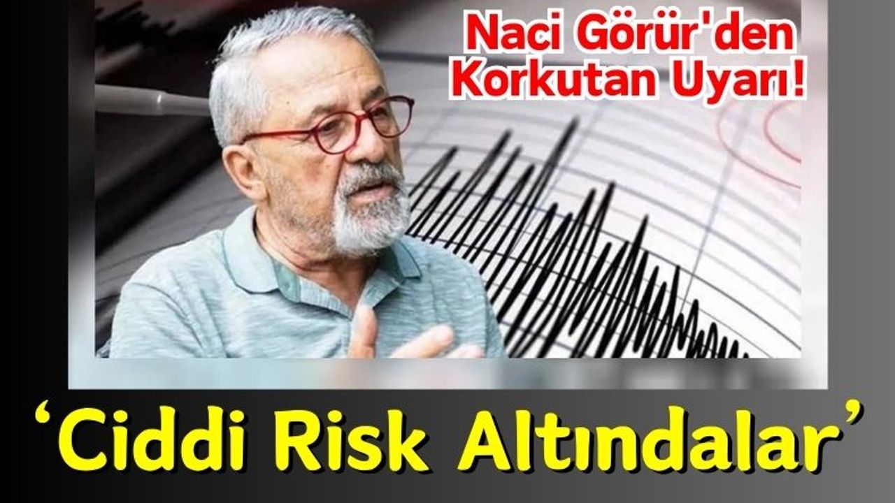 Naci Görür: Tunceli ve Bingöl Büyük Deprem Riskinde!