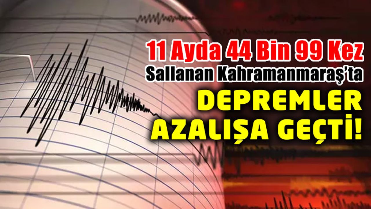 Kahramanmaraş'ta Artçı Depremler Azalma Eğiliminde!