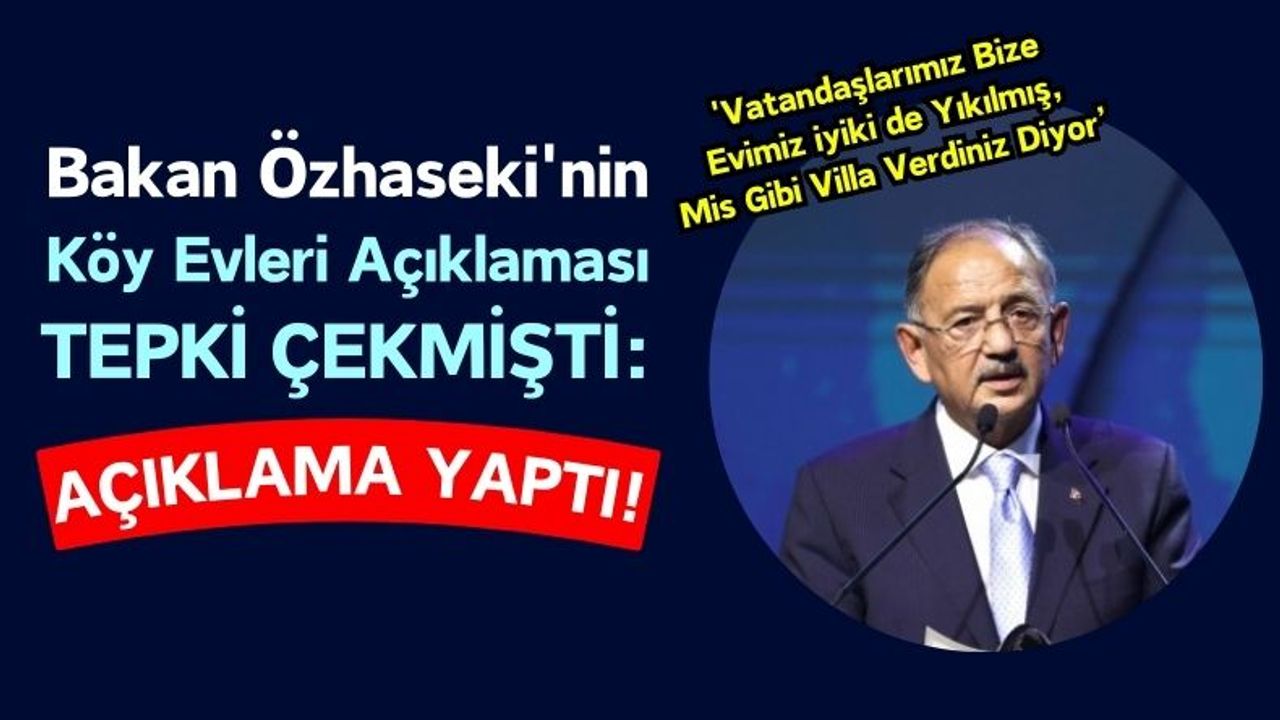 Mehmet Özhaseki Depremzedelerden Tepki Görmüştü, Açıklama Yaptı!