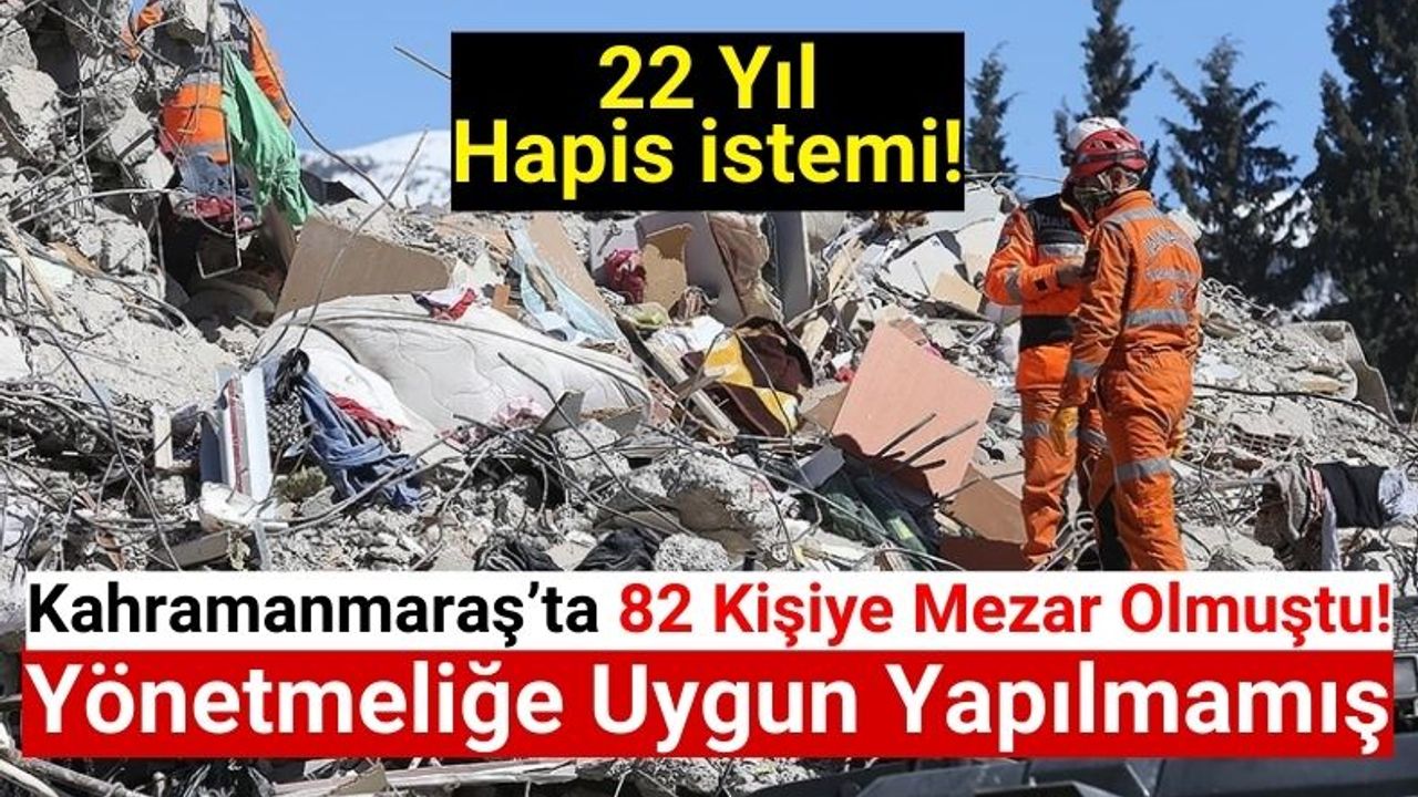 Kahramanmaraş'ta Deprem Faciası Davası: 22 Yıl Hapis İstemi!