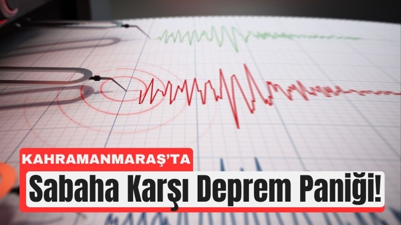 Kahramanmaraş Sabaha Karşı Deprem!