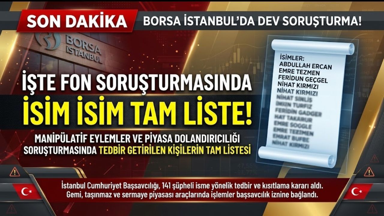 Borsa İstanbul’daki Dev Fon Soruşturmasında İsim İsim Tam Liste