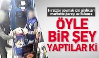 Hırsızlar girdikleri markette parayı az bulunca...