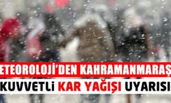 Kahramanmaraş'a kuvvetli kar yağışı uyarısı 18 Ocak 2021
