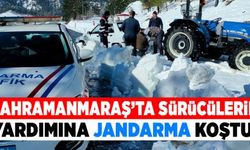 Kahramanmaraş'ta etkili kar yağışı nedeniyle sürücüler yolda kaldı!