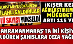 Kahramanmaraş'ta iki kişiyi öldüren şahıslara ceza yağdı
