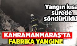 Kahramanmaraş'ta fabrika deposunda yangın!