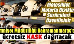 Kahramanmaraş Emniyeti Motosiklet Sürücülerine Kask Dağıtacak