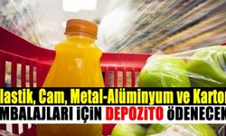 Plastik, cam, metal-alüminyum ve karton ambalajlar için depozito ödenecek!