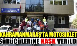 Kahramanmaraş'ta motosiklet sürücüleri kask hediye edildi!