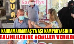 Kahramanmaraş'ta tam aşısını olanlar arasında yapılan çekilişte hediyeler verildi!