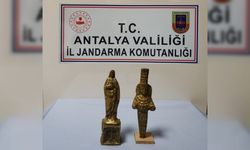 Antalya'da düzenlenen operasyonda heykel ele geçirildi!