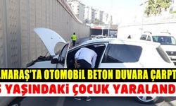 Kahramanmaraş'ta otomobil beton duvara çarptı: 1 yaralı