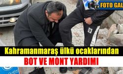 Kahramanmaraş Türkoğlu Ülkü Ocakları’ndan bot ve mont yardımı