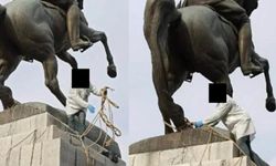 Samsun'da Atatürk heykeline saldırı