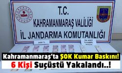 Kahramanmaraş'ta Kumar Operasyonu: 6 Kişiye Toplamda 10 bin 914 Lira Ceza Kesildi!