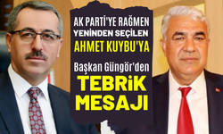 Başkan Güngör'den Ak Parti'ye rağmen yeniden seçilen Başkan Kuybu'ya teşekkür mesajı