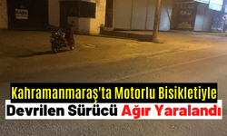 Kahramanmaraş'ta motorlu bisikletiyle devrilen sürücü ağır yaralandı