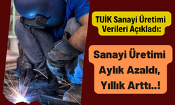 Sanayi Üretimi Verileri Açıklandı: Aylık Yüzde 1,8 Azaldı