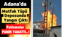 Adana'da Bir Tüp Deposunda Çıkan Yangında, Mutfak Tüpleri Bomba Gibi Patladı!