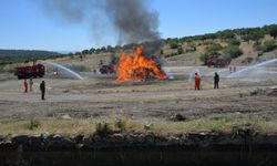 Kahramanmaraş’ta helikopter destekli yangın tatbikatı