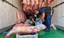 Mersin'de Karkas Et Dolu Kamyonda 77 kilo 200 Gram Esrar Ele Geçirildi!