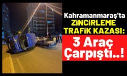 Kahramanmaraş'ta Zincirleme Kaza: Ticari Araç Yan Yattı!