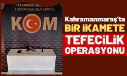 Kahramanmaraş'ta Tefecilik Yaptığı Belirlenen Bir Kişi Tutuklandı!