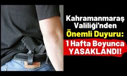 Kahramanmaraş Polisi Denetimde! Silah Taşımak Yasaklandı!