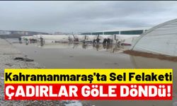 Kahramanmaraş'ta Sağanak Yağış Etkili Oldu, Çadır Kenti Su Bastı!